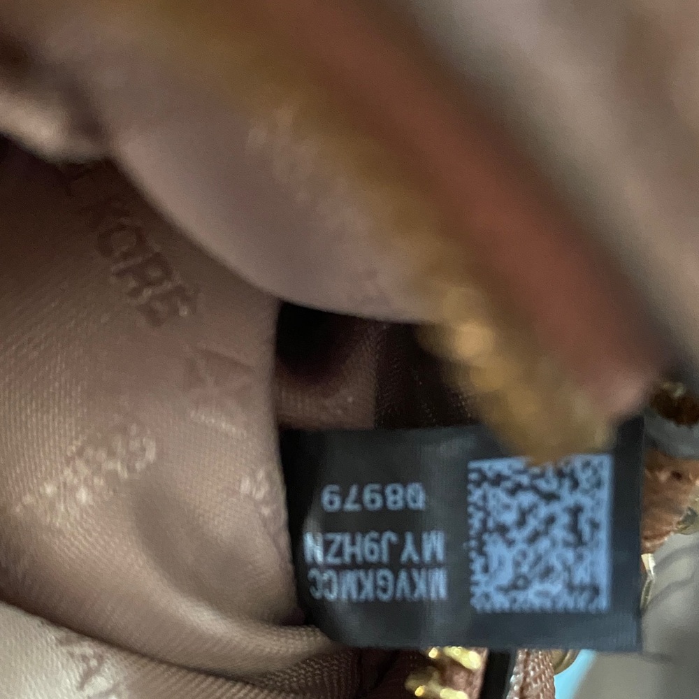 Michael Kors Tan and Cream Logo Crossbody Bag - Picture 15 of 16